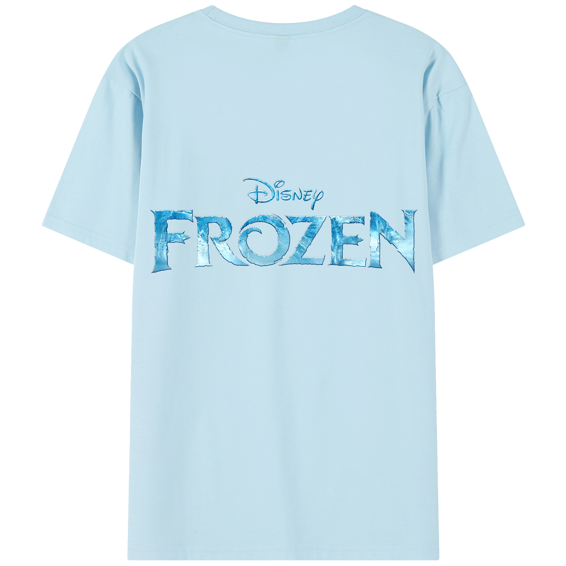 （画像用） アナと雪の女王 アンナ エルサ Frozen Anna Elsa 綿100％半袖Tシャツ（背面プリント）